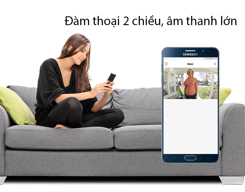 Chuông cửa có hình kết nối với điện thoại thông minh